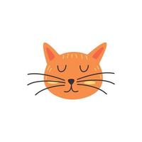 Cute cat. Childrens card. Vector hand drawn