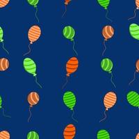 Seamless pattern with balloons on a blue background vector