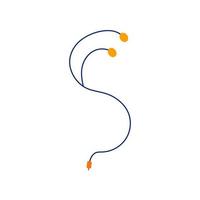 Wired earphones for phone on a white background vector