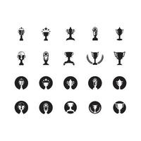 Trophy Black Silhouette Logo Vector template