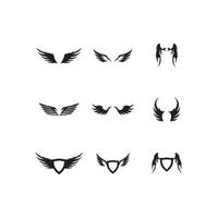 Bird wings logo vector template