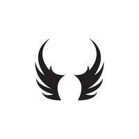 Bird wings logo vector template