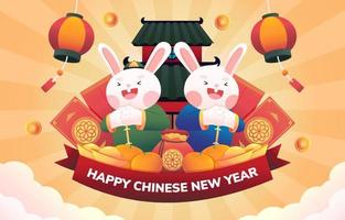 Year of Rabbit Concept vector