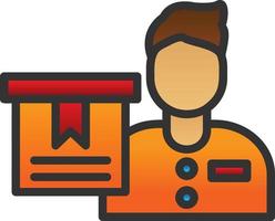 Delivery Boy Vector Icon Design