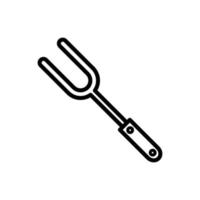 barbecue fork A1 vector