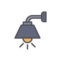 bedside lamp icon design vector template