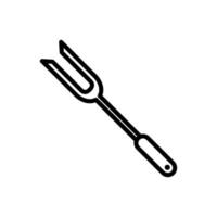 barbecue fork A1 vector