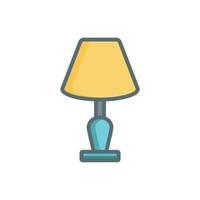 bedside lamp icon design vector template