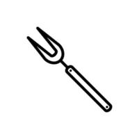 barbecue fork A1 vector