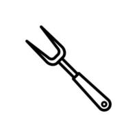 barbecue fork A1 vector