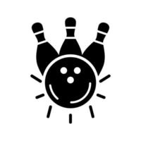 icono de bola de boliche vector