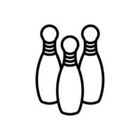 bowling pin icon vector