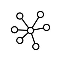 connection business icon flat line style vector for graphic and web design