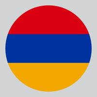 flat circle shaped Illustration of Armenia flag vector