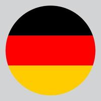 ilustración en forma de círculo plano de la bandera de alemania vector