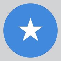 flat circle shaped Illustration of Somalia flag vector