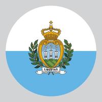 ilustración en forma de círculo plano de la bandera de san marino vector