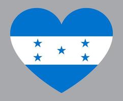 flat heart shaped Illustration of Honduras flag vector