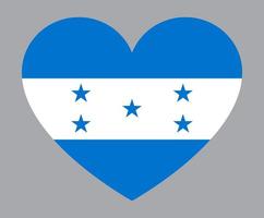 flat heart shaped Illustration of Honduras flag vector