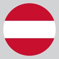 flat circle shaped Illustration of Austria flag vector