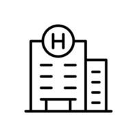 hotel hotel icon flat line style vector for graphic and web design