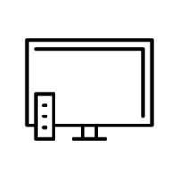 digital tv hotel icon flat line style vector for graphic and web design