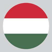 flat circle shaped Illustration of Hungary flag vector