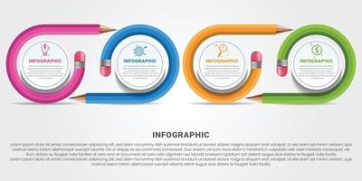 Creative infographic pencil vector