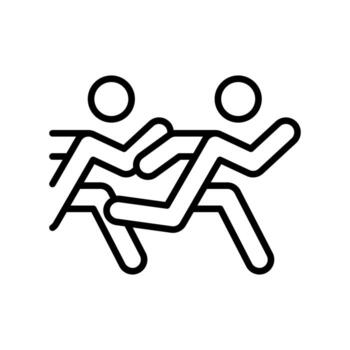 competition business icon flat line style vector for graphic and web design