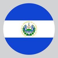 flat circle shaped Illustration of El Salvador flag vector