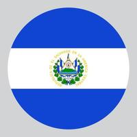 flat circle shaped Illustration of El Salvador flag vector