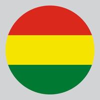 ilustración en forma de círculo plano de la bandera de bolivia vector