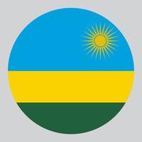 flat circle shaped Illustration of Rwanda flag vector