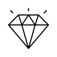diamond finance icon flat line style vector for graphic and web design