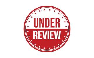 Under Review Rubber Stamp vector