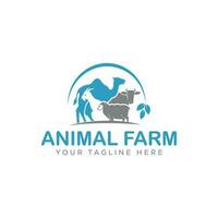 Animal Farm Logo vectors - animal Domestic farm logo template