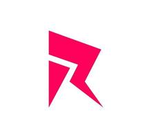 Letter r logo in unique Electric form. Futuristic corporate identity logo, company graphic design. vector