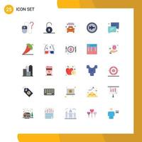 25 Creative Icons Modern Signs and Symbols of you travel armchair transportation beach Editable Vector Design Elements