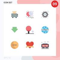 Stock Vector Icon Pack of 9 Line Signs and Symbols for system internet settings sport downlod Editable Vector Design Elements