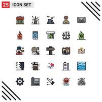 25 Creative Icons Modern Signs and Symbols of support help flag customer land Editable Vector Design Elements