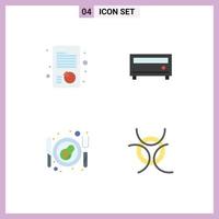 4 Universal Flat Icon Signs Symbols of growth egg strategic player science Editable Vector Design Elements