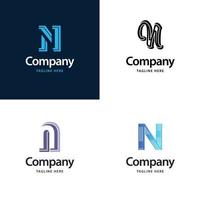 Letter N Big Logo Pack Design Creative Modern logos design for your business vector