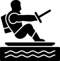 Water Skiing Vector Icon Design