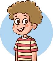 portrait of cute little children cartoon vector illustration