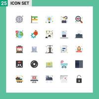 25 iconos creativos signos y símbolos modernos de configuración de búsqueda de soluciones de seo ocular elementos de diseño vectorial editables vector