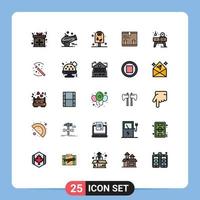Universal Icon Symbols Group of 25 Modern Filled line Flat Colors of living up ice arrow deliver Editable Vector Design Elements