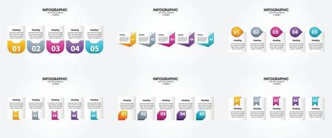 conjunto de infografías vectoriales de diseño plano para publicidad en folletos. volantes y revistas. vector