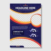 Flat Color Business Poster vector