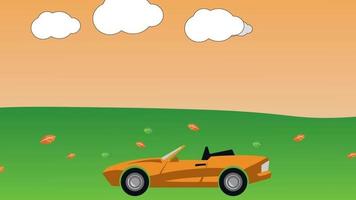 Auto läuft Animationsvideo kostenlos video