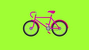 animação de biciclo em tela verde vídeo grátis video
